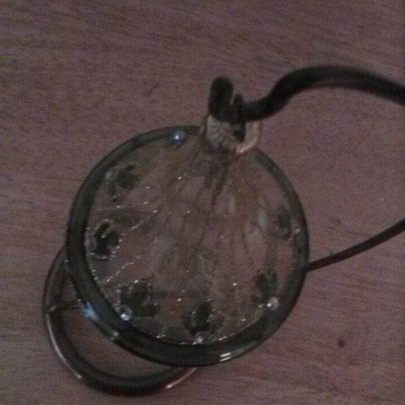 2 Clear Ornaments with Gold Accents - Picture 6 of 7